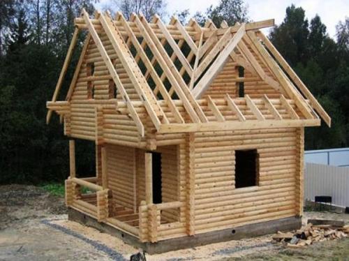 Баня из бревна своими руками. Продолжение строительных работ