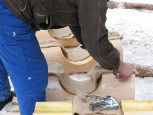 Баня из бревна своими руками. Продолжение строительных работ