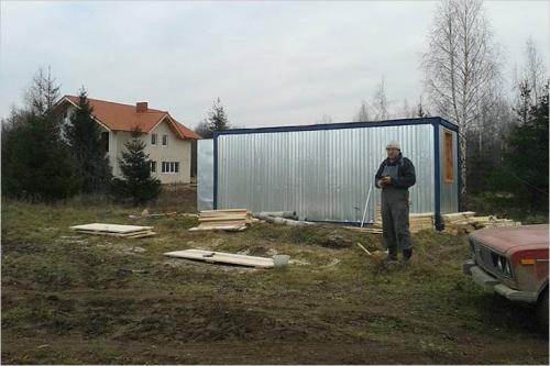 Из чего быстро и дешево построить баню. Из шлакоблока 03