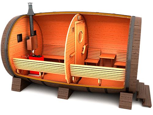 Баня бочка. №6. Размер бани-бочки