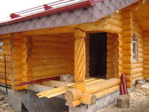 Баня из строганного бревна. Особенности усадки сруба 10 Баня из строганного бревна. Особенности усадки сруба 10