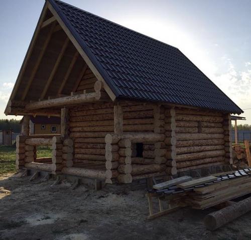 Баня из строганного бревна. Особенности усадки сруба 12 Баня из строганного бревна. Особенности усадки сруба 12