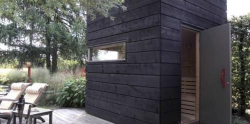 Бани из клееного бруса с террасой. Клееный брус