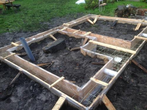 Фундамент для бани из бруса. Баня из бруса своими руками #1. Ленточный фундамент