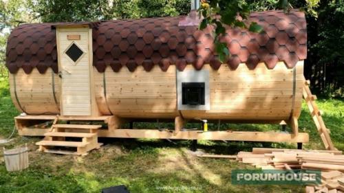 Готовые бани бочки. Что представляет собой баня бочка