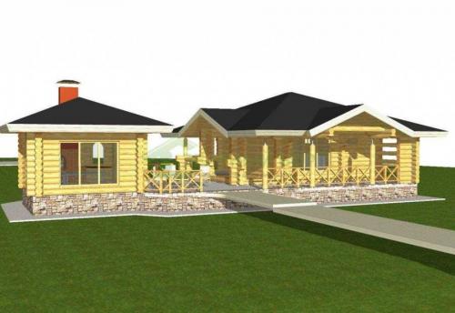 Баня с беседкой под одной крышей. Типы бань с беседками