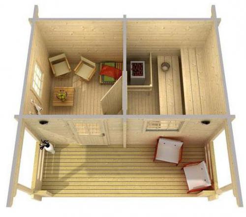 Баня из бруса 4 н.  Проекты бани 6х4: фото, особенности составления и преимущества