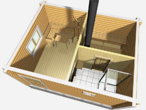 Проект бани 6 на 4 с террасой. Проекты бани 6х4: фото, особенности составления и преимущества