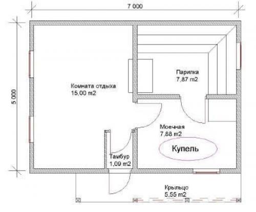 Проект бани из блоков 4х6. Баня из блоков своими руками: проекты, фото