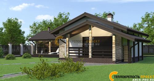 Угловая баня с верандой и барбекю. Проект угловой бани: с террасой или беседкой, барбекю и бассейном