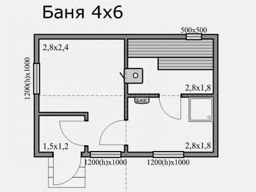 Фундамент под баню 6 н.  Фундамент под баню 4х6