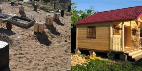 Как сделать фундамент под сруб бани. Устройство столбчатого фундамента