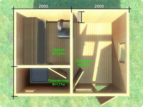 Небольшая и недорогая баня 4х3. 01 Небольшая и недорогая баня 4х3. 01