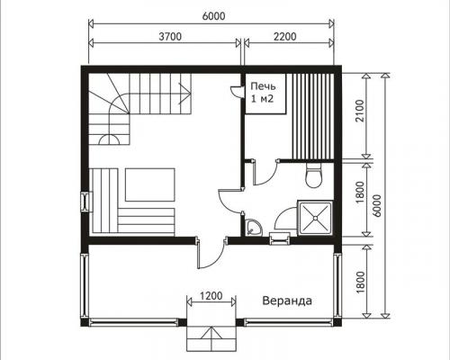 Баня из бруса 6 на 6 с мансардой. Баня 6 на 6 из бруса с мансардой: проекты, особенности постройки и фото