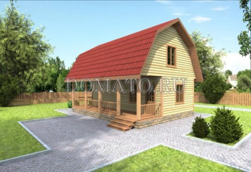 Проект двухэтажной бани 6х8. Двухэтажная баня ДБ3