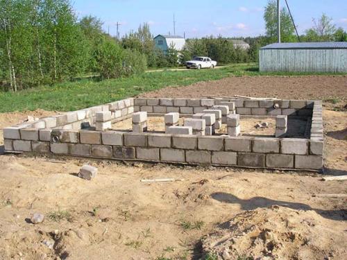 Этапы строительства бани из блоков