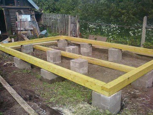 Баня на столбах. Особенности фундамента