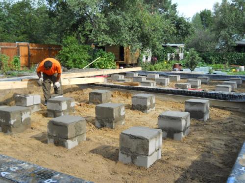 Блоки под баню. Фундамент из блоков под баню – советы по самостоятельному строительству