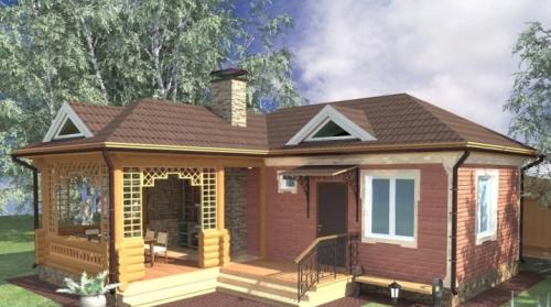 Проект бани с верандой террасой и барбекю из кирпича. Баня из кирпича: плюсы и минусы