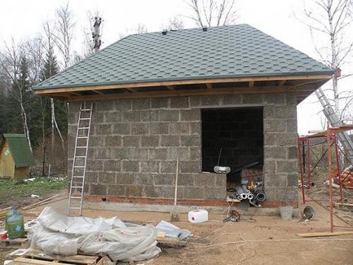 Баня с беседкой из блоков. Размеры, планировка и эскизы