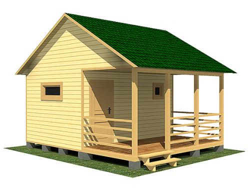 Баня с беседкой из блоков. Размеры, планировка и эскизы