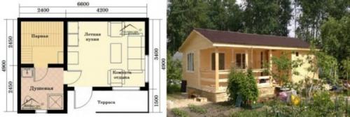 Проекты баня с беседкой и летней кухней. Варианты проектов