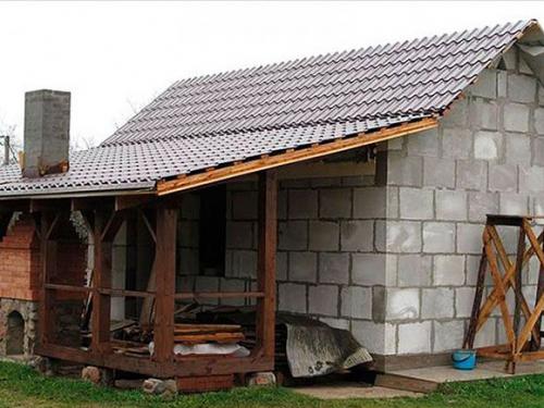 Баня с беседкой из блоков. Размеры, планировка и эскизы