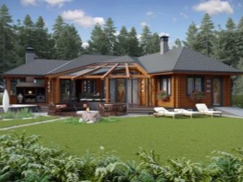 Баня с зоной отдыха. Проект 08