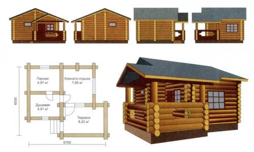 Дизайн бани с верандой. Преимущества бани с террасой, верандой 07