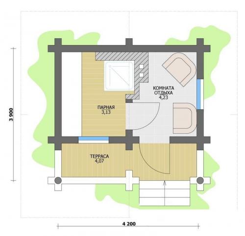 Бани из профилированного бруса. Проекты бань из профилированного бруса: фото, особенности составления