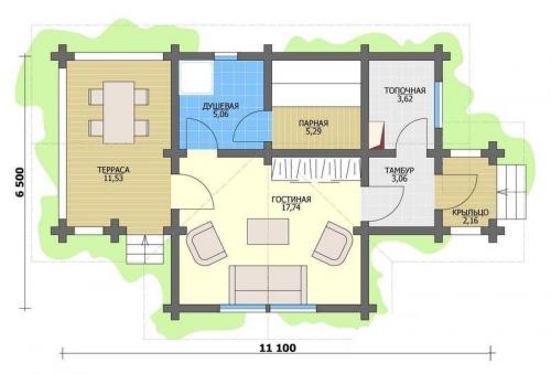 Бани из профилированного бруса. Проекты бань из профилированного бруса: фото, особенности составления