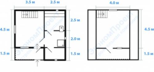Баня 6х6 с мансардой из бруса под ключ недорого Б-2. Баня 6х6 из бруса с мансардой