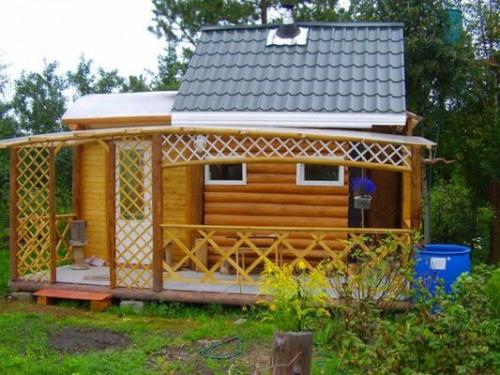 Закрытая веранда к бане. Веранда к бане своими руками: проекты, фото, идеи