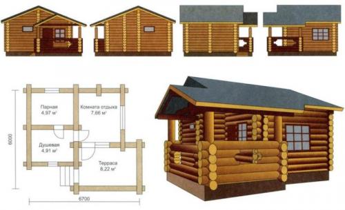 Закрытая веранда к бане. Веранда к бане своими руками: проекты, фото, идеи