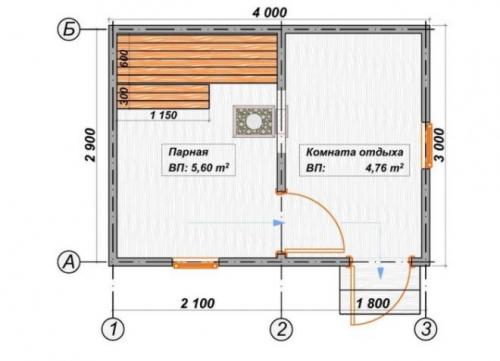 Баня 3 на 4 планировка. Баня размером 3 на 4: фото планировок