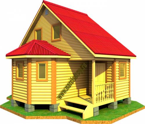 Проект бани 6х6 из бруса с мансардой. Какой может быть планировка бани 6х6 с мансардой 26