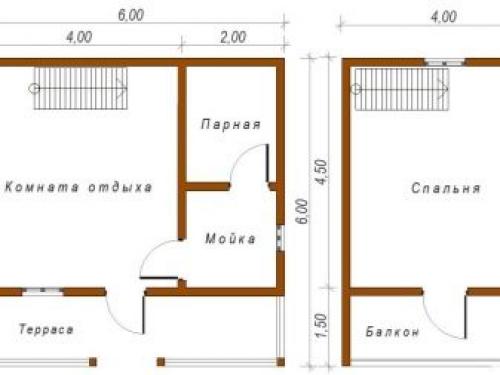 Проект бани 3 на 6 с мансардой. Особенности и преимущества 05 Проект бани 3 на 6 с мансардой. Особенности и преимущества 05