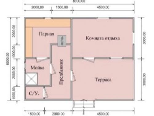 Проект бани 3 на 6 с мансардой. Особенности и преимущества 35 Проект бани 3 на 6 с мансардой. Особенности и преимущества 35