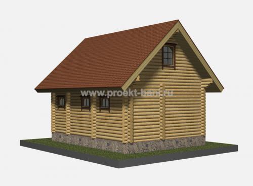 Проект бани 6х6 из бруса с мансардой. Какой может быть планировка бани 6х6 с мансардой 19