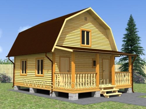 Проект бани 6х6 из бруса с мансардой. Какой может быть планировка бани 6х6 с мансардой 21