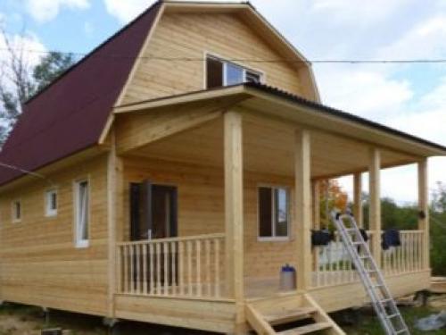 Планировка и проекты бани 6х6 с мансардой. Планировка 05