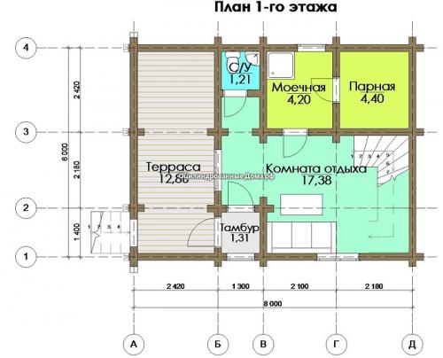 Проект дома с баней и террасой. Дома с баней под одной крышей: одно и двухэтажные проекты