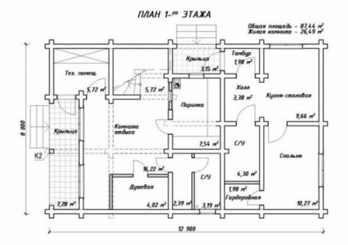 Проект дома с баней и террасой. Дома с баней под одной крышей: одно и двухэтажные проекты