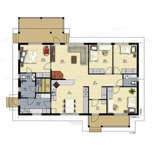 Лучшие проекты с планировкой домов с баней под одной крышей. Проекты дома с баней под одной крышей — одноэтажный, двухэтажный, с мансардой, фото идеи