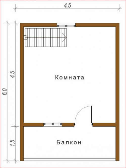 Проект бани с мансардой 6х6. Проект бани 6х6 из профилированного бруса