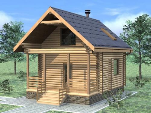 Проекты бань с мансардой. Бани с мансардой для ценителей хорошего отдыха: 230+ (Фото) Проектов (с бруса, с террасой, с верандой)