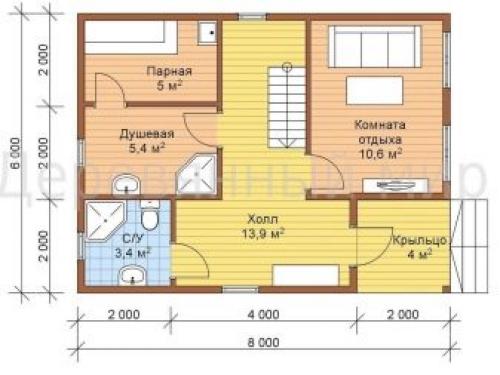 Баня с мансардой размером 6х6. Что лучше 13
