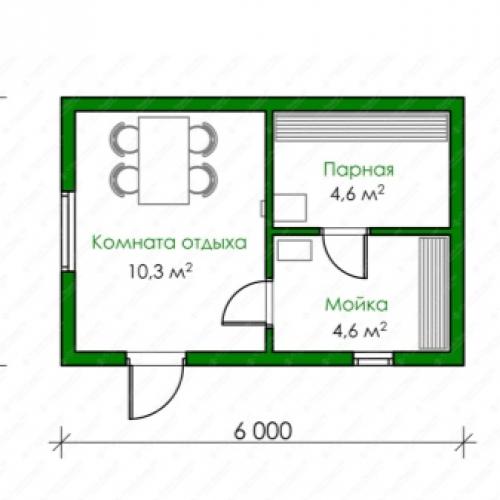 Проект бани с террасой и барбекю. Обзор типов 14