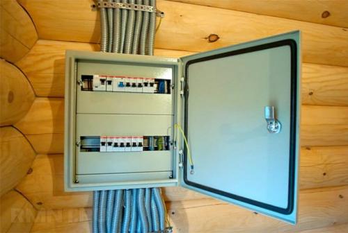 Загородная баня из старого сруба.. Электрика и водоснабжение бани