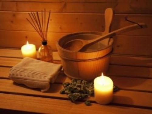 Загородная баня из старого сруба.. Электрика и водоснабжение бани 16